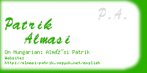 patrik almasi business card